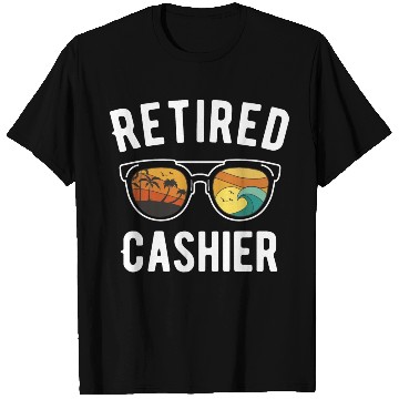 Discover Retired Cashier Beach Vacation Design T Shirts