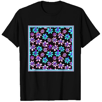 Discover Neon Flower Patterns Art. Buy Now T Shirts