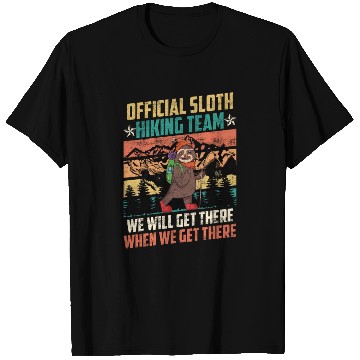 Discover Sloth Hiking Team funny Mountaineer Climber T Shirts