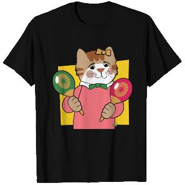 Discover Music Maracas Girl Cat T Shirts