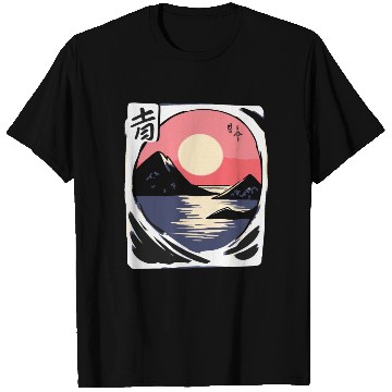 Discover zen cartoons japan nature mountains ocean T Shirts