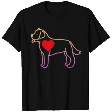 Discover Labrador big heart T Shirts