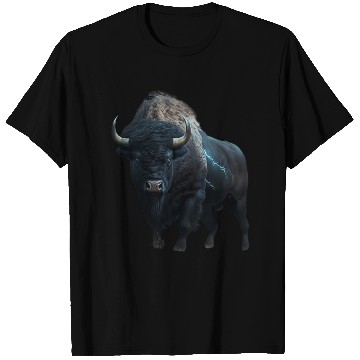 Discover Majestic bison black with lightning bolts buffalo T Shirts