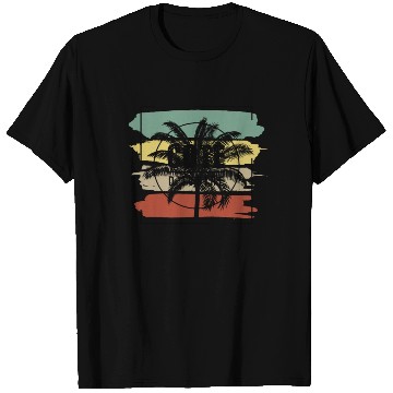 Discover Cote D'Ivoire Palm Tree Retro Artistic T Shirts