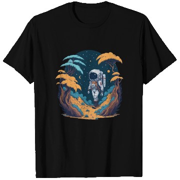 Discover Astronaut walking in the jungle T Shirts