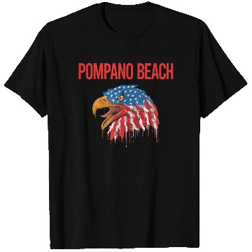 Discover USA Eagle Pompano Beach humor T Shirts