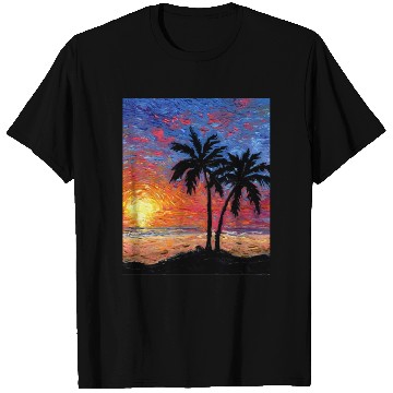 Discover Paradise at Dusk nature T Shirts
