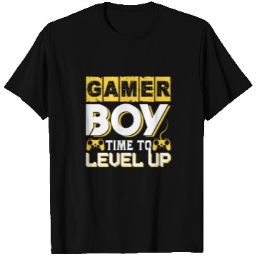 Discover Gamer boy time to level up T Shirts