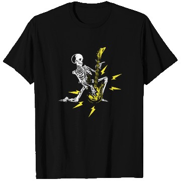 Discover Skeleton with guitar T Shirts