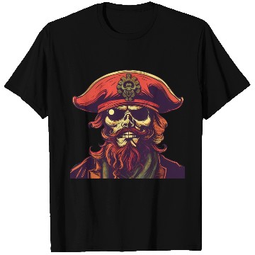 Discover Fierce Pirate Skull Set Sail for Adventure T Shirts