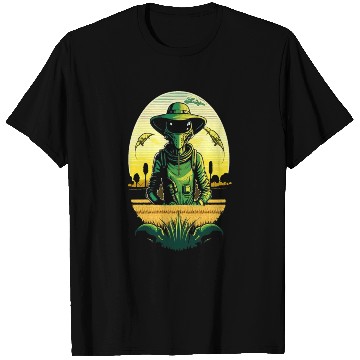 Discover Alien Farmer UFO Extraterrestrial Farming 1 T Shirts