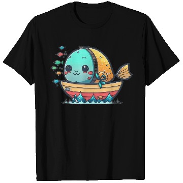 Discover Life on a Colorful Fishing Vessel T Shirts