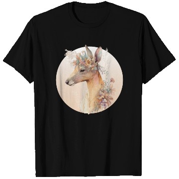 Discover Australian Kangaroo Flower Crown Watercolor Animal T Shirts