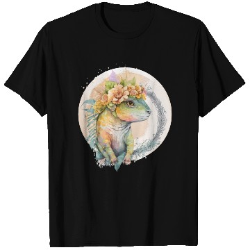 Discover Cute Lizard Chameleon Flower Crown Pet Reptile Lov T Shirts