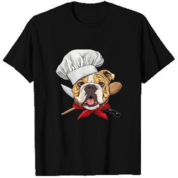 Discover American Bulldog Chef Dog Cooking Baking Lover 480 T Shirts