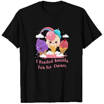 Discover I Traded Tonsils For Ice Cream Funny Tonsil T Shirts