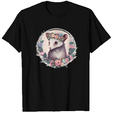 Discover Cute Possum Flower Crown Floral Watercolor T Shirts