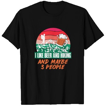Discover I like Beer and Hiking Mountain lover Wanderlust T Shirts