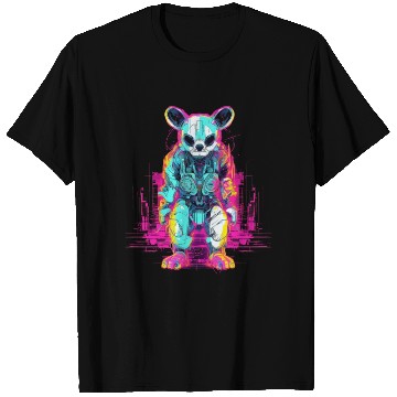 Discover Menacing Neon Panda Robot T Shirts