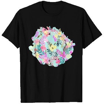 Discover Hibiscus Floral Tropical Blue T Shirts