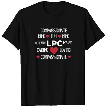 Discover Beautiful LPC Mental Health Licensed Professional T Shirts