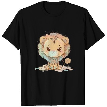 Discover Cute Lion Pastel Drawing T Shirts
