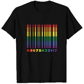 Discover Bar Code Gay LGBTQ Rainbow LGBT Pride Month T Shirts