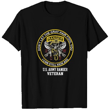Discover Funny Retired US Army Ranger Veteran USA Military T Shirts