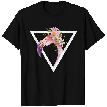 Discover Flamingo Watercolor Triangle T Shirts