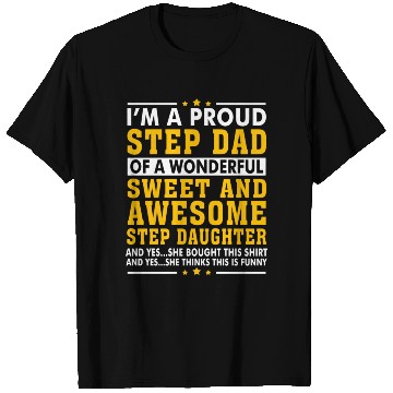 Discover Funny Step Dad T Shirts Fathers Day Gift Step Daughte