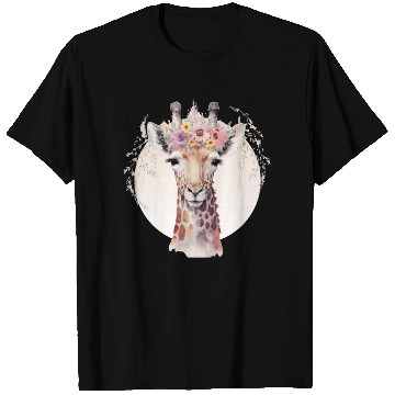 Discover Cute Giraffe Flower Crown Africa Safari Animal T Shirts