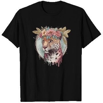 Discover Flower Crown Jaguar Floral Animal Lovers T Shirts
