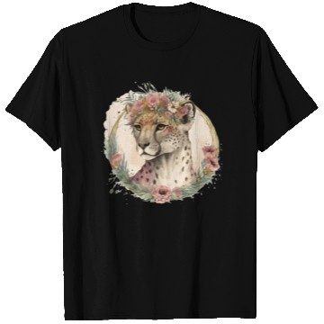 Discover Cute Watercolor Cheetah Flower Crown Safari Animal T Shirts