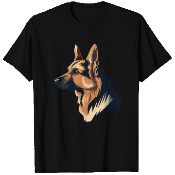 Discover GERMAN SHEPHERD ART PETS PUPPY DOG ANIMALS DRAWING T Shirts