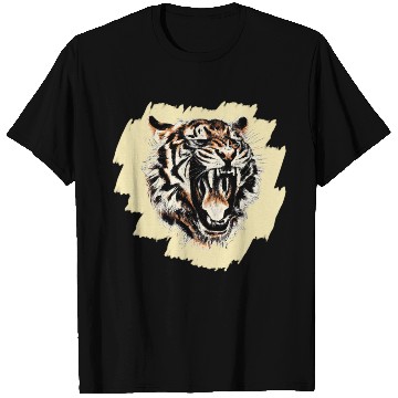 Discover Cool tiger motif on background T Shirts