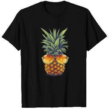 Discover An adorable pineapple, wearing sunglasses T Shirts