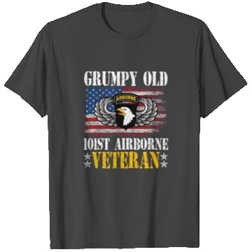 Discover Grumpy Old 101st Airborne Division Veteran Flag T Shirts
