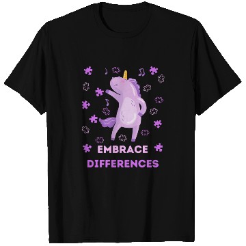 Discover Embrace differences dancing unicorn Autism T Shirts