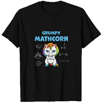 Discover Funny Math Teacher Grumpy Unicorn T Shirts