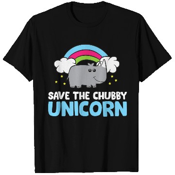 Discover Save The Chubby Unicorn Rhinoceros Cute Rhino T Shirts