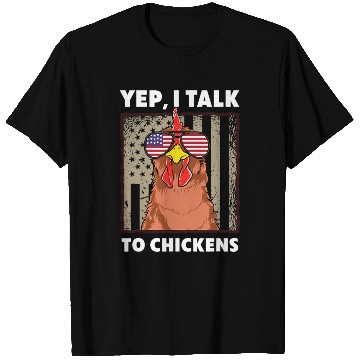 Discover Chicken Funny I Talk to Chickens Farmer T Shirts