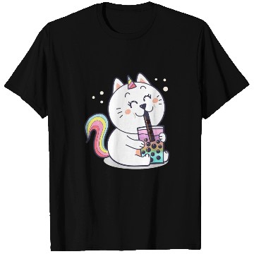 Discover Bubble Tea Cute Kawaii Unicorn Cat Japanese T Shirts
