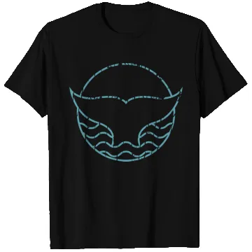 Discover Save The Whales Minimalistic Whale Tail Ocean T Shirts