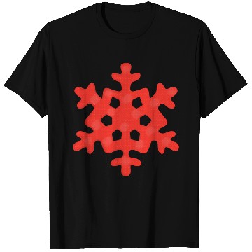 Discover Red Snowflake T Shirts