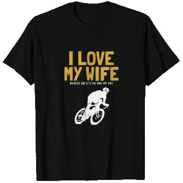 Discover I love my Wife Cyclist Gravel City Bike Cyclist T Shirts