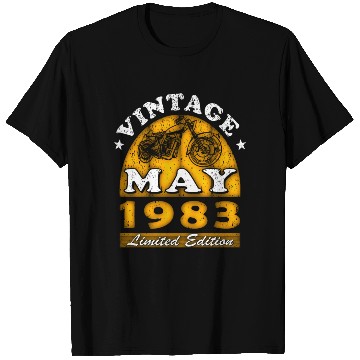 Discover Motorcyclist Motorcycle Biker Born May 1983 T Shirts