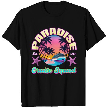Discover Paradise Cruise Squad: 80's Miami Cruise Ship T Shirts