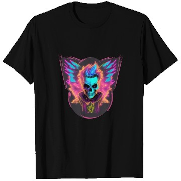 Discover Skull Neon Wizard T Shirts