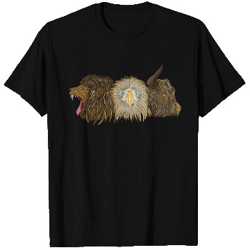 Discover Three wild animals Lion Eagle and Ox T Shirts