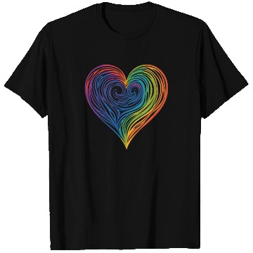 Discover Pride & Joy: Rainbow Heart, Embracing LGBT Love & T Shirts